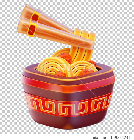 Chinese noodles 3d render icon Chinese noodles 3d render icon 139854241