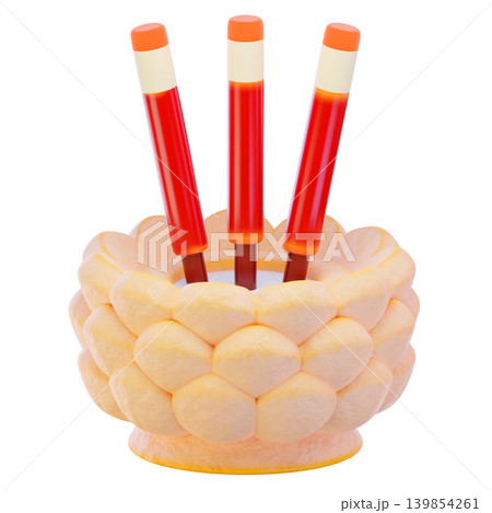 Chinese incense 3d render icon 139854261