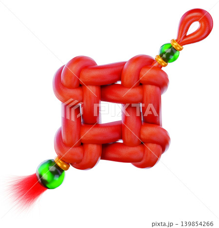 Chinese decoration knots 3d render icon Chinese decoration knots 3d render icon 139854266