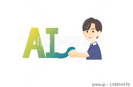 介護福祉の領域でAI活用する男性 介護福祉の領域でAI活用する男性 139854370