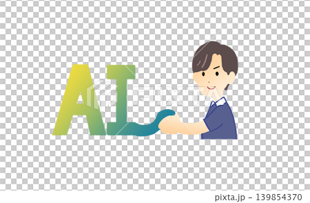 介護福祉の領域でAI活用する男性 介護福祉の領域でAI活用する男性 139854370
