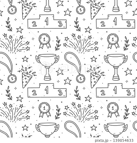 Seamless pattern with winners awards Seamless pattern with winners awards 139854633