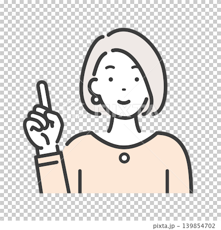 A young woman making a pointing gesture. A young woman making a pointing gesture. 139854702