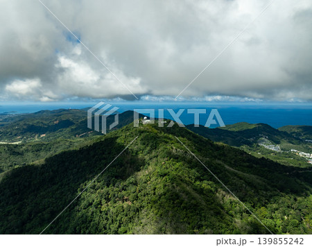 Aerial view green forest nature background 139855242