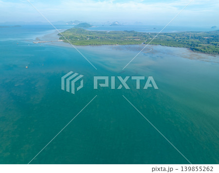 Bird eye view photo of sea waves and water surface texture Blue sea background Beautiful nature Amazing view sea background 139855262