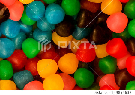 Colored Chewable Colorful Sweet Sugar Candy Harmful Baby Food Background Color 139855632