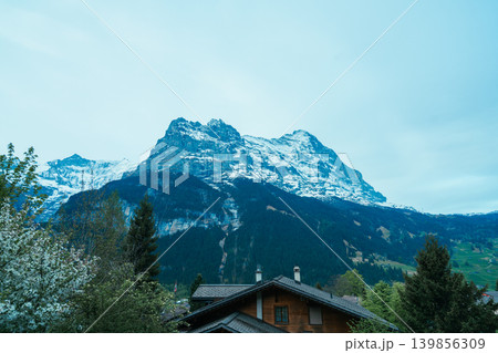 グリンデルワルドの美しい山の風景 グリンデルワルドの美しい山の風景 139856309