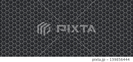 Gray hexagonal tile background metallic embossed pattern neutral 139856444