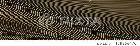 Flowing curved line background, gold on black, wavy abstract Flowing curved line background, gold on black, wavy abstract 139856476