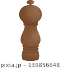 wooden pepper mill hand drawn illustration 139856648