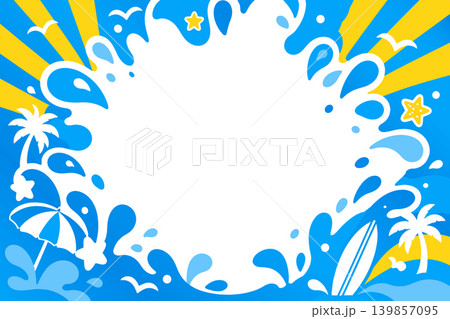 水しぶきの背景フレーム 139857095
