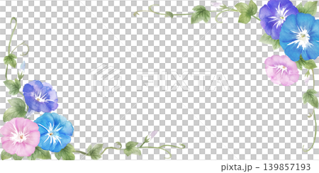 水彩牽牛花畫框 水彩牽牛花畫框 139857193