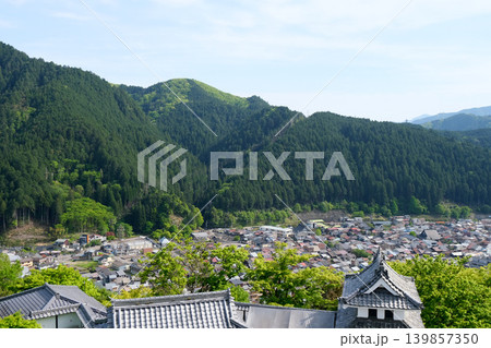 岐阜県郡上市_郡上八幡城から南側風景4_2025年5月 岐阜県郡上市_郡上八幡城から南側風景4_2025年5月 139857350
