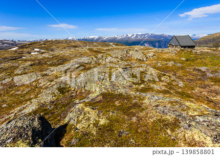 Mountains landscape. Norwegian scenic route Aurlandsfjellet 139858801