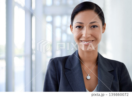 Portrait of businesswoman, smile or finance career in office for professional, job or corporate company. Face, proud employee or work as financial consultant or happy female attorney in workplace Portrait of businesswoman, smile or finance career in office for professional, job or corporate company. Face, proud employee or work as financial consultant or happy female attorney in workplace 139860072