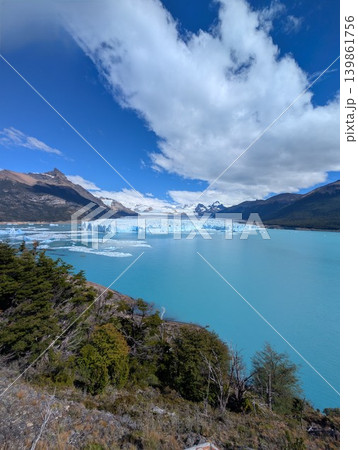 Frozen glacier surface at Perito Moreno Glacier Argentina 139861756