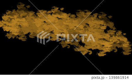 A vibrant yellow cloud formation against a dark background A vibrant yellow cloud formation against a dark background 139861914