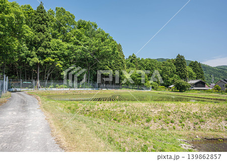 奥琵琶湖の田園風景 滋賀県高島市マキノ町 奥琵琶湖の田園風景 滋賀県高島市マキノ町 139862857