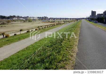 多摩川河川敷二子新地からの眺望 多摩川河川敷二子新地からの眺望 139863817