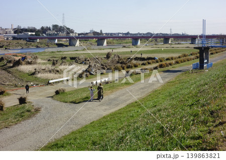 多摩川河川敷二子新地からの眺望 多摩川河川敷二子新地からの眺望 139863821