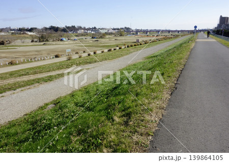 多摩川河川敷二子新地からの眺望 多摩川河川敷二子新地からの眺望 139864105
