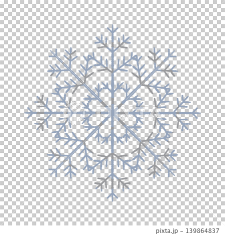 Silver, ice-like snowflake illustration (single image, transparent background) Silver, ice-like snowflake illustration (single image, transparent background) 139864837