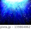 海中で光り輝く泡の水彩風イラスト 139864862
