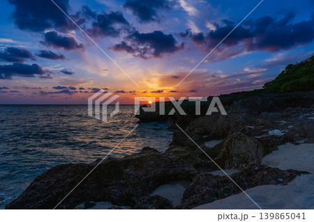 日本の春夕日 日本の春夕日 139865041