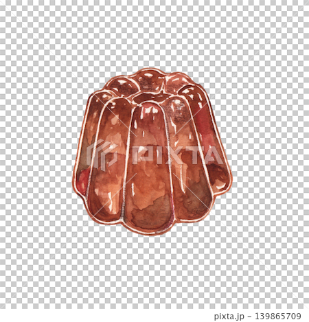 A watercolor illustration of coffee jelly A watercolor illustration of coffee jelly 139865709