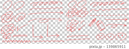 まる付けペンで描いたまる付けお勉強セット 139865911
