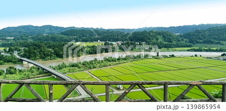 田園地帯の広大な田園風景 田園地帯の広大な田園風景 139865954