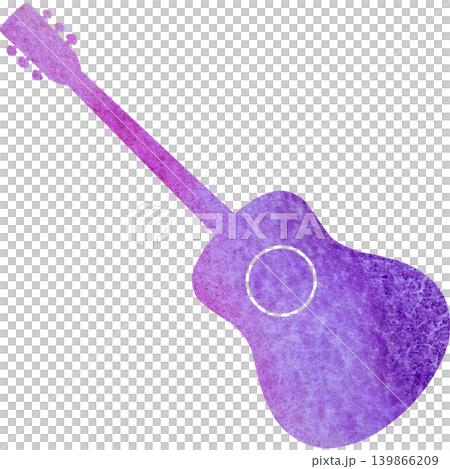 Beautiful watercolor classical guitar icon image illustration 139866209