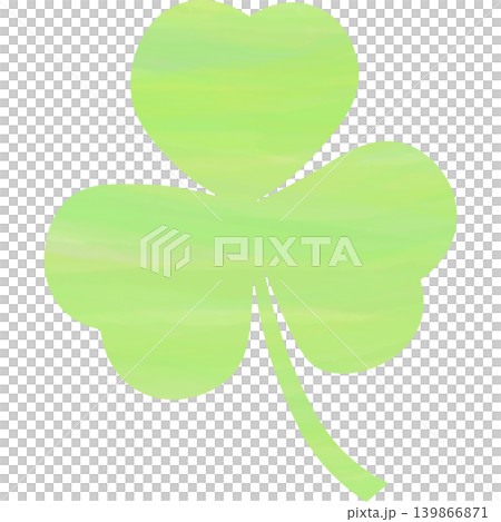 一幅美麗的水彩風格三葉草圖示插圖。 139866871