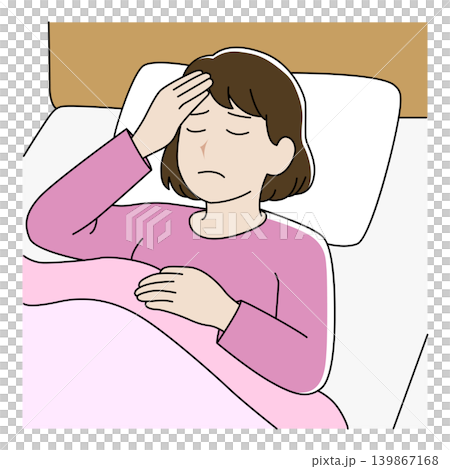 優しいタッチの具合の悪い女性 139867168