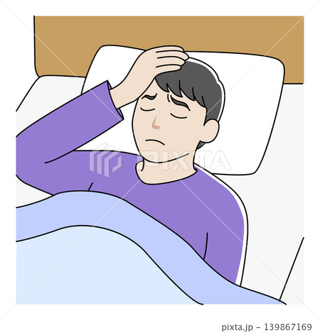 優しいタッチの具合の悪い男性 139867169