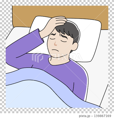 優しいタッチの具合の悪い男性 139867169