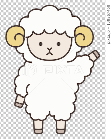 Cute sheep vector illustration. Zodiac sign, Year of the Sheep, Year of the Sheep, Cute, Icon, Sheep, Year of the Sheep, New Year's card 139867459