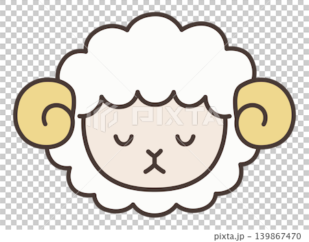 Cute sheep face vector illustration. Zodiac sign, Year of the Sheep, Year of the Sheep, Cute, Icon, Sheep, Year of the Sheep, New Year's card Cute sheep face vector illustration. Zodiac sign, Year of the Sheep, Year of the Sheep, Cute, Icon, Sheep, Year of the Sheep, New Year's card 139867470