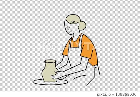 Senior women enjoying pottery Senior women enjoying pottery 139868036