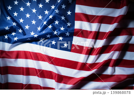 American flag waving patriotic stars stripes American flag waving patriotic stars stripes 139868078