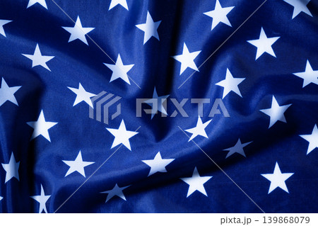 Blue american flag stars fabric texture Blue american flag stars fabric texture 139868079