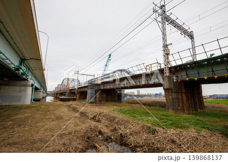 京成本線　荒川橋梁架替工事　2026年 139868137