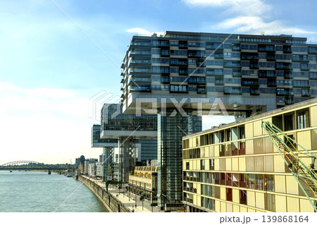Cologne, Germany - July 7, 2018: View of the Rheinauhafen district in Cologne, Germany 139868164