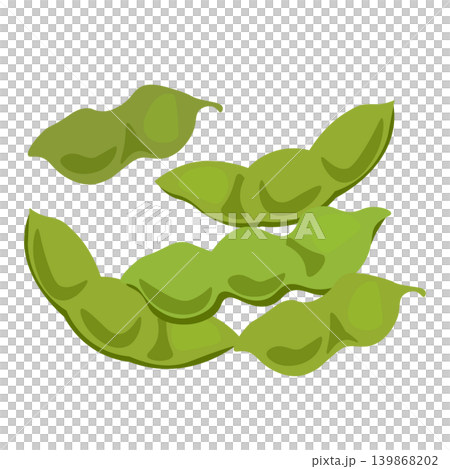 シンプルな茹でた、枝豆のイラスト 139868202