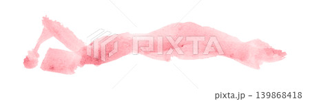 pink brush isolated on transparent background pink watercolor 139868418