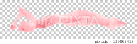 pink brush isolated on transparent background pink watercolor 139868418