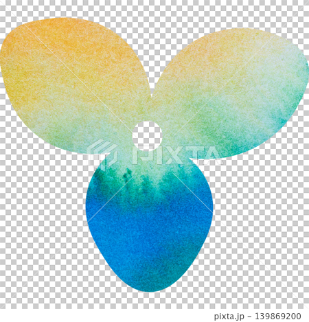 Beautiful watercolor pattern small flower icon image illustration 139869200