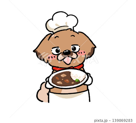 カレーを持った犬 カレーを持った犬 139869283