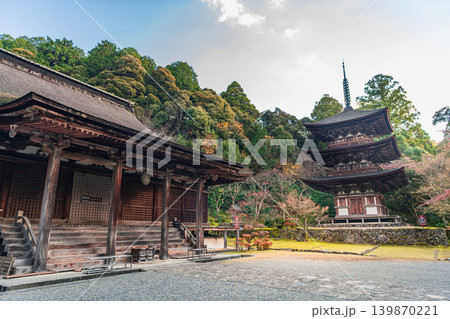 滋賀 西明寺 本堂と三重塔 139870221