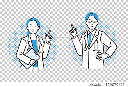 Round frame men's and women's doctor set Round frame men's and women's doctor set 139870423